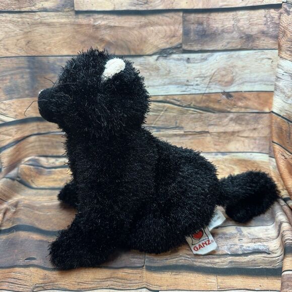 Ganz Webkinz Black Cat HM135 Plush Stuffed Animal Toy Green Eyes No Code - Picture 4 of 9